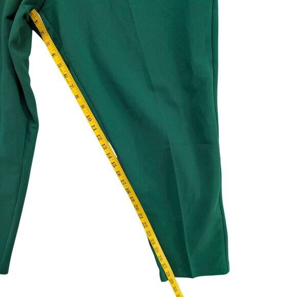 Eloquii Green Pants Women Flat Front Tapered Stretch Slacks Size 20 - Picture 10 of 11